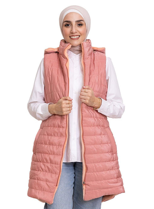Pink L - Cut Double Face Jacket - Khotwh